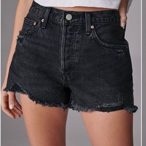 Black Aritzia Denim Forum “The Ex-boyfriend short”